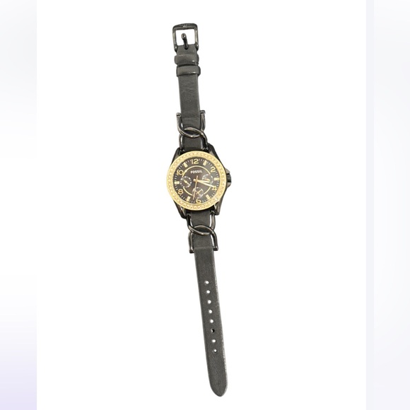 Fossil Riley Women’s Black Leather Watch - ES3696 - Picture 2 of 6
